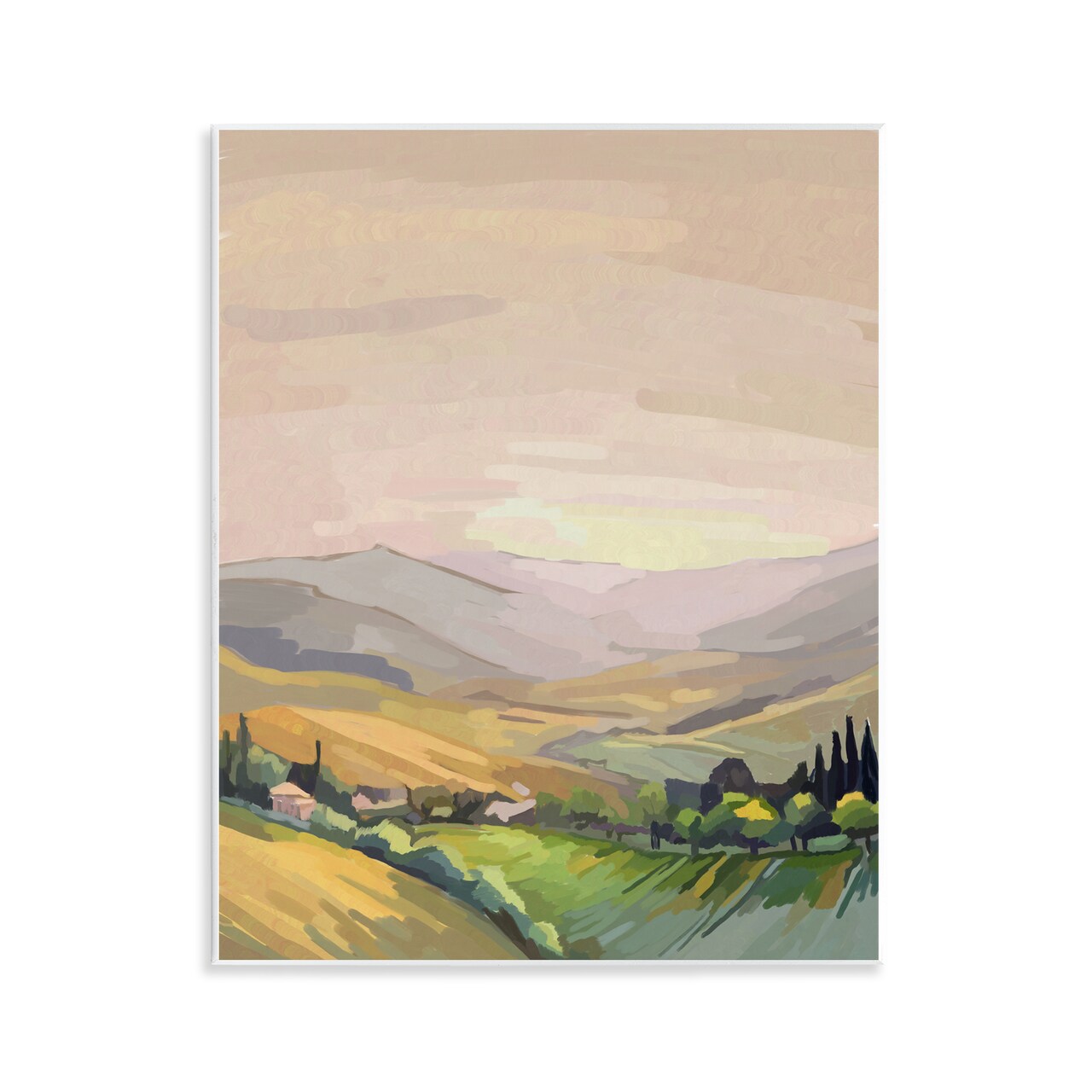Stupell Industries Italian Hills in Morning Sunrise Wall Plaque By Amelia Noyes